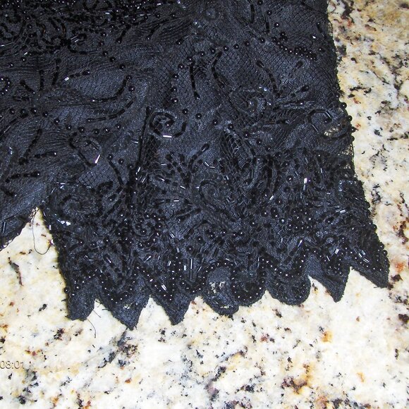 Brilliante By JA Vintage Short Sleeve Beaded Embellished Evening Top - EUC - Picture 7 of 11